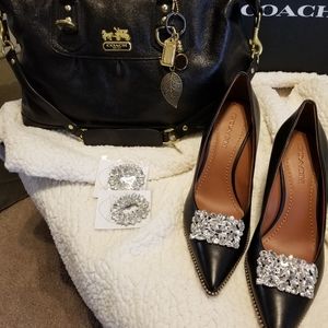 COACH Waverly Pumps Size 10 and 2 pair of shoe charms